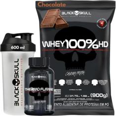Kit Whey Protein 100% Hd Pure 900G Refil + Thermo Flame Termogênico 12