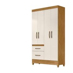 Guarda Roupa Solteiro 4 portas 2 gavetas Madri