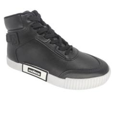 Tênis Moleca Cano Alto Botinha Cadarço Casual 5740.210-Feminino