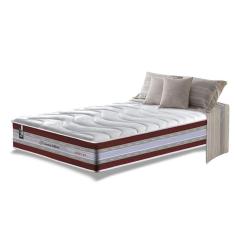 Colchão Solteiro De Molas Ensacadas D33 Cama Inbox Select Firme 88x188x32 Vinho