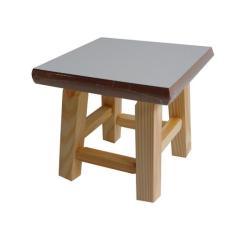 Banqueta Mini Hardman Madeira Natural Assento Quadrado Mdf B - Hardman