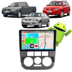 Kit Multimídia Android 9" CarPlay Gol Saveiro Volkswagen G4 2005-2008 