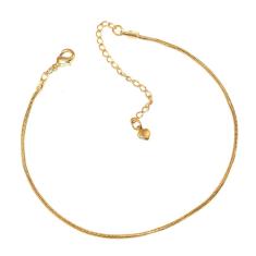 Pulseira Unissex Rabo De Rato Folheado Ouro 18k