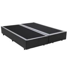 Base Box Blindado Casal Bipartido Homequeen Sintético Cinza 40x138x188