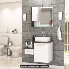 Gabinete Armario Para Banheiro Legno 630 (somente Balcao) Branco Chess C-carvalho Dark