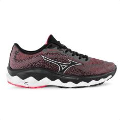 Tênis Mizuno Wave Way 4 Feminino, 34, Cinza, Rosa