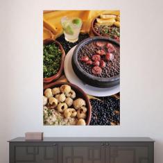 Painel Adesivo de Parede - Comida Brasileira - Feijoada - Restaurante 