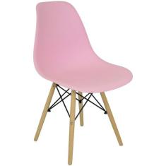 Cadeira Charles Eames Eiffel Wood Design Rosa - Magazine Roma