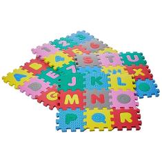 Tapete De EVA Mini Castelo Alfanumérico 8x8cm 36 peças