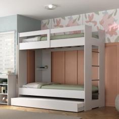 Treliche Solteiro Nassau 1 Prateleira Espresso Móveis Branco