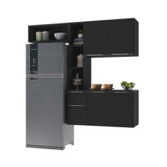 Armário de Cozinha Compacta com Balcão Sofia Multimóveis V2005, Preto