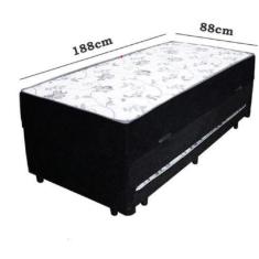Cama Box Baú Solteiro Conjugada de Mola com Cama Auxiliar Bicama 3 em 