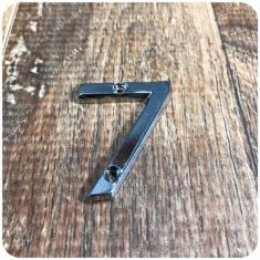 Número 7 Residencial Pequeno Para Apartamento Cromado - MetalCromo