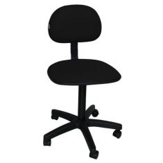 Cadeira Secretária Pistão Fixo Giratória Preta Até 90kg - Abeflex