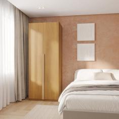 Guarda-roupa Modular 80cm com Portas e Gaveteiro Jade Cabecasa Madeiramadeira Avelã