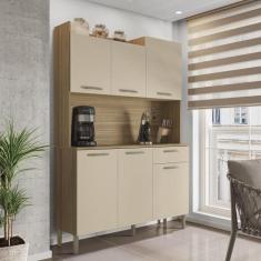 Armário de Cozinha Compacta 6 Portas 1 Gaveta Gênova - Kit's Paraná, F