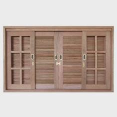 Janela de Correr Veneziana Quadriculada Madersilva 120cmx160cmx15cm