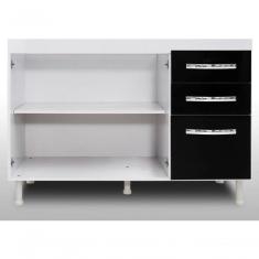 Balcão Gabinete De Pia Sem Tampo 120cm Nathan 2 Portas Rústico - Ssx Multicoisas Cor Rústico Chocolate