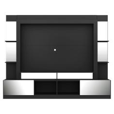 Rack Estante com Painel Tv 65 e Espelho Oslo Preto