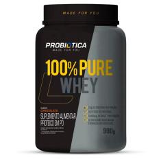 100% Pure Whey Concentrado 900g Sabor Chocolate Probiótica-Unissex