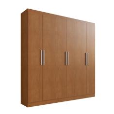 Guarda Roupa Casal Roupeiro PH 1127 6 Portas 2 Gavetas MDP Carvalho Vermontt Herval