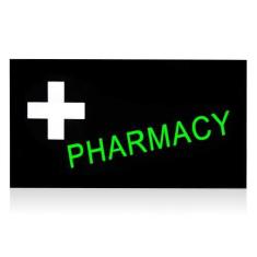 Placa De Led Pharmacy Letreiro Luminoso 44cm x 24cm Farmácia Efeito Neon