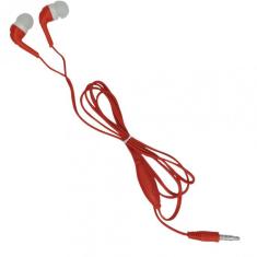 Fone de Ouvido Estéreo auricular com Microfone - Vermelho