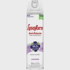 Lysoform Aerosol Spray Desinfetante 99,9% Elimina Germes Bactéria Fragrância Lavanda Perfumado Limpeza 360ml Odores