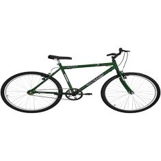Bicicleta de Passeio Ultra Bikes Esporte Aro 26 Reforçada Freio V-Brake Sem Marcha Verde