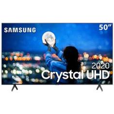 Smart TV LED 50" UHD 4K Samsung 50TU7000 Crystal UHD, HDR, Borda Infinita, Controle Remoto Único, Bluetooth, Visual Livre de Cabos - 2020