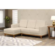 Sofá 3 Lugares com Chaise Lado Direito Cronus Marfim