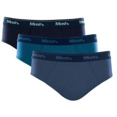 Kit com 3 cueca slip msh 010.04 - MASH, Azul, G