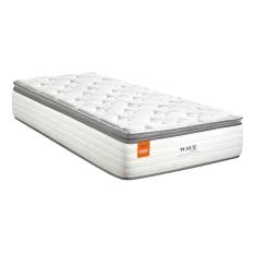 Colchão Solteiro Wave 88x188cm Molas Ensacadas Softgel Inducol Cr448a Branco Branco