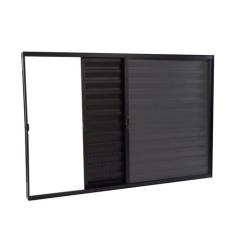 Janela Veneziana em Alumínio 100 x 150 x 8 cm 3 Folhas V. Boreal Esque