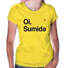 Baby Look Oi sumida - Foca na Moda, Amarelo, M