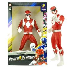POWER RANGERS, FIGURA DE AÇÃO COLECIONAL, GIGANTE, POWER RANGER UNIFORME VERMELHO 40 CM - MIMO BRINQUEDOS