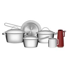 Jogo De Panelas Tramontina Allegra Inox 6 Peças