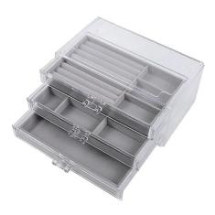 3 Bandejas Porta Joias Veludo Organizadora Bijuterias Luxo