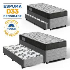 Cama Box Bicama com Colchão de Espuma D33 Ortobom ISO 100 Auxiliar de 