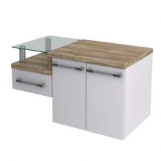 Gabinete para Banheiro Legno 830w Compace Branco/carvalho