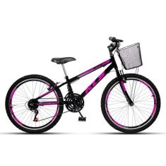 Bicicleta Aro 24 Kls Sport Gold Freio V-B Mtb 21V Feminina-Feminino