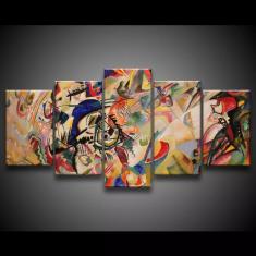 Quadro Decorativo 129x63 Sala Arte Pintura Rústica Colorida