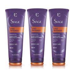 Eudora Kit Siàge Liso Intenso Shampoo 3 Unidades Nova Versão