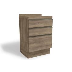 Gabinete De Cozinha Modulado Maxxi G743 3 Gavetas C- Tampo Nogal - Kappesberg