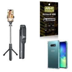 Kit Tripé De Selfie + Capinha Samsung S10E + Película 3D
