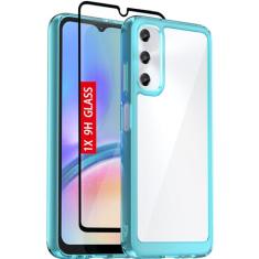 Capa para Samsung A05S, capa para Samsung Galaxy A05S, com [protetor de tela de vidro temperado][4 airbags embutidos] [Não amarela] Capa protetora à prova de choque de grau militar para Samsung Galaxy