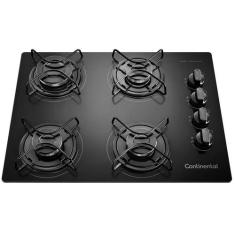 Cooktop 4 Bocas Continental A Gás Glp Preto - Kc4gp