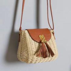 Bolsa Moderna Feminina Estilosa Pequena Passeio Linda Palha - Alwy, Be