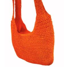 Bolsa Palha Feminina Moda Praia 2025 Ombro Alça Grossa Verão Lazer Cas