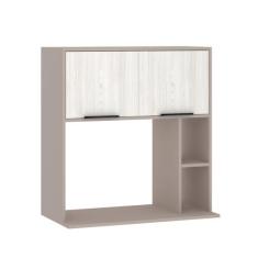 Armário Aéreo 80 cm 2 Portas com Nicho Microondas Stylo Luciane Móveis